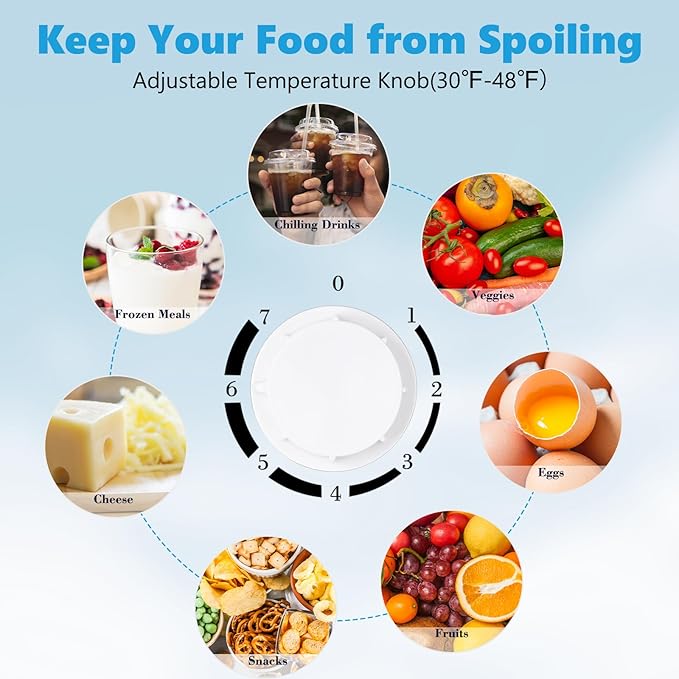 1.6 Cu.ft Mini Fridge with Freezer, Compact Single Reversible Door Refrigerator, Adjustable Thermostat, Ultra Quiet, Energy Efficient for Office, Dorm, Bedroom, Apartment -White