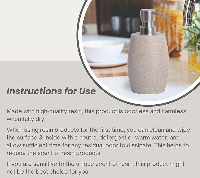 Clasin Home Sandstone Textured Resin Soap Dispenser - Image 9