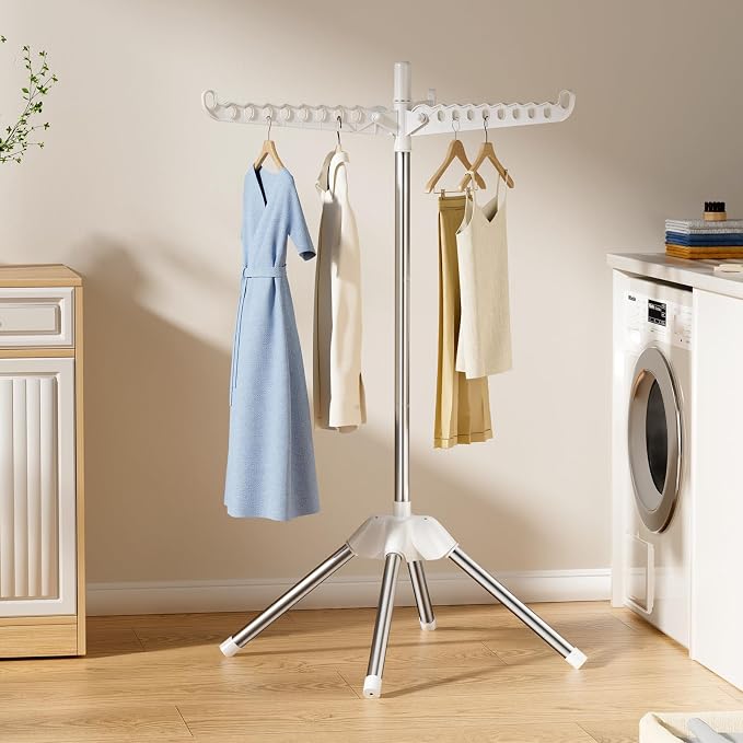 Foldable Clothes Drying Rack, Rotatable Free Standing drying rack, 1 Layer | - Image 6