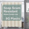 AmazerBath Plastic Shower Curtain Liner, 72 x 78 Inches PEVA Beige Shower by AmazerBath