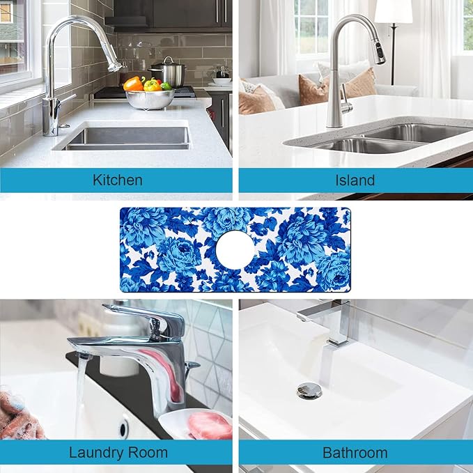 Kitchen Sink Splash Guard Faucet Mat Super Absorbent Fast Drying Mat Sink - Image 5