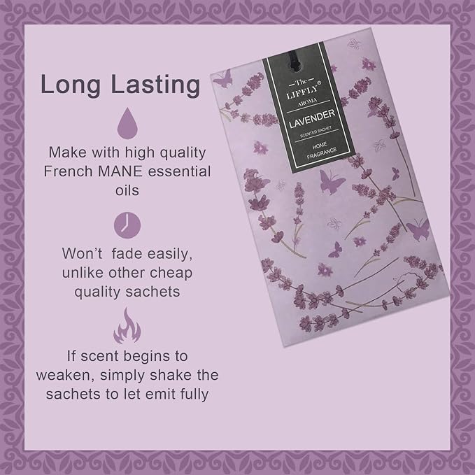 14 Packs Scented Sachets for Drawers and Closets Gift Box 4 Different Scent - Image 2