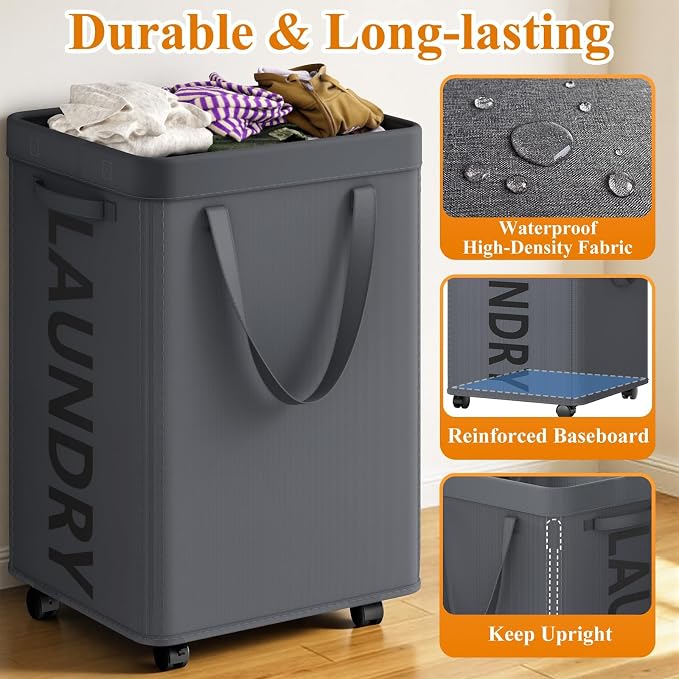 Optish 140L Extra Large Laundry Basket - Image 5