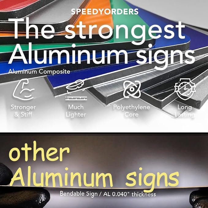 Custom Metal Business Signs, Personalized Aluminum Outdoor Signs, White Aluminum (Brown, 24x18 In)