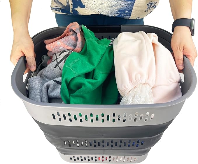 SAMMART 38L Collapsible Plastic Laundry Basket - Image 4