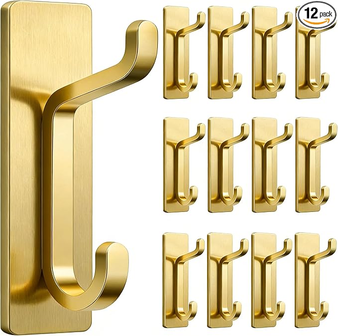 pickpiff 12 Pack Stick-on Hooks Strong 13LB by pickpiff