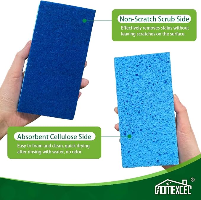 HOMEXCEL Extra Large Sponges Kitchen 6PK, Non-Scratch Sponge - Image 4