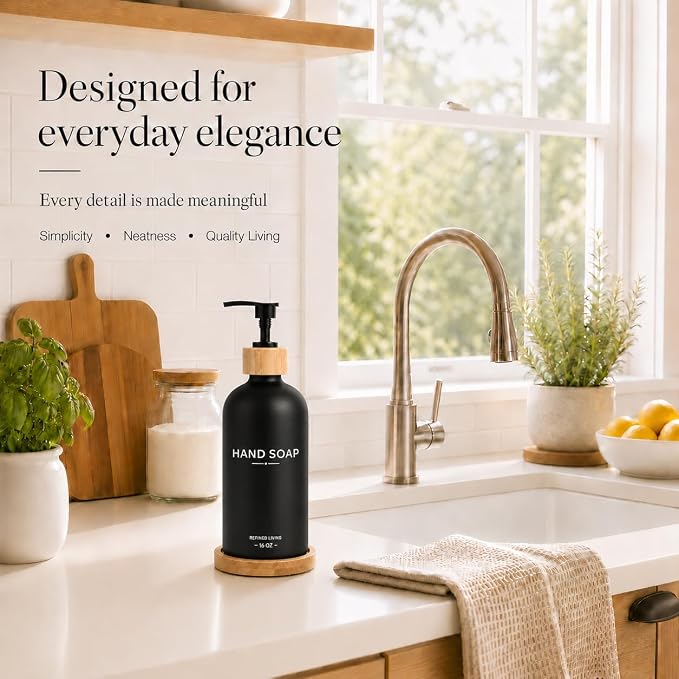 Dish Soap Dispenser, 16OZ Glass Kitchen Soap Dispenser - Image 5