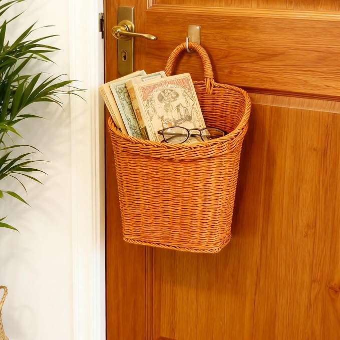 Hanging Basket for Wall Hanging Wicker Wall Baskets for Storage, Space-Saving - Image 7