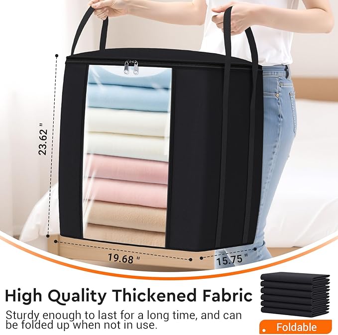 TasticTotes 120L Extra Large Blanket Clothes Storage Bags, 1 Pack | Foldable - Image 2
