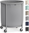 SONGMICS Laundry Basket with Wheels, Steel Frame, Removable Bag by Unknown