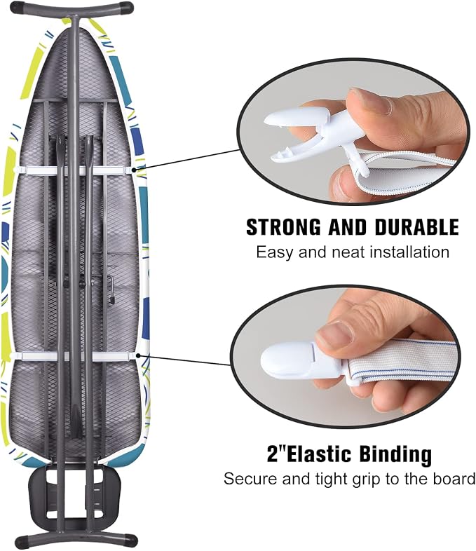 Ironing Board Cover and Pad, Standard Size 12" x 42" Iron Board Replacement - Image 4