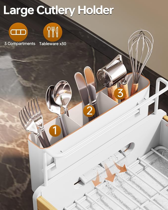 Urackify Bamoboo Dish Drying Rack - Image 5