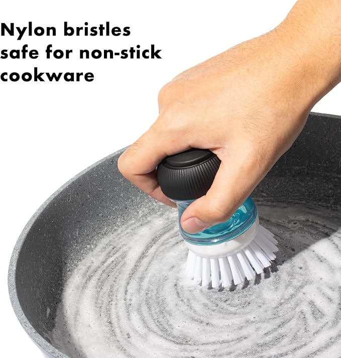 OYV Soap Dispensing Palm Brush Refills, Easy Twist-On Installation, Safe - Image 2