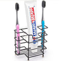 Toothbrush Holders for Bathroom, 3-Slot Black | Wall-mounted Hygienic Bathroom by Wbbog