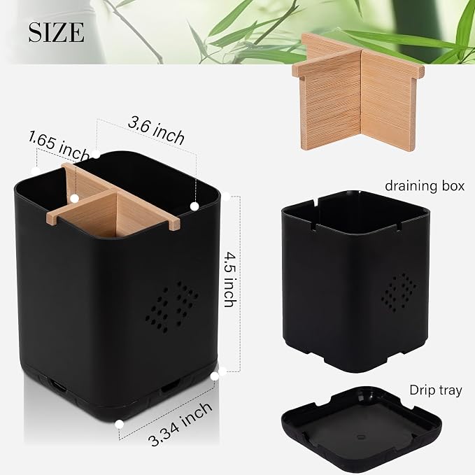 Toothbrush Holders for Bathrooms, Electric Toothbrush Holder, 3 Slot Vanity - Image 6