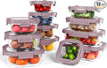 12-Pack Glass Containers with Tempered Lids – Borosilicate, Dishwasher Safe by BOROHOUSE
