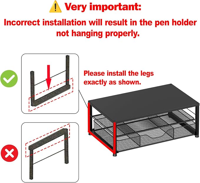 Desk Organizer and Accessories, 2-Tier Computer Monitor Stand Riser - Image 7