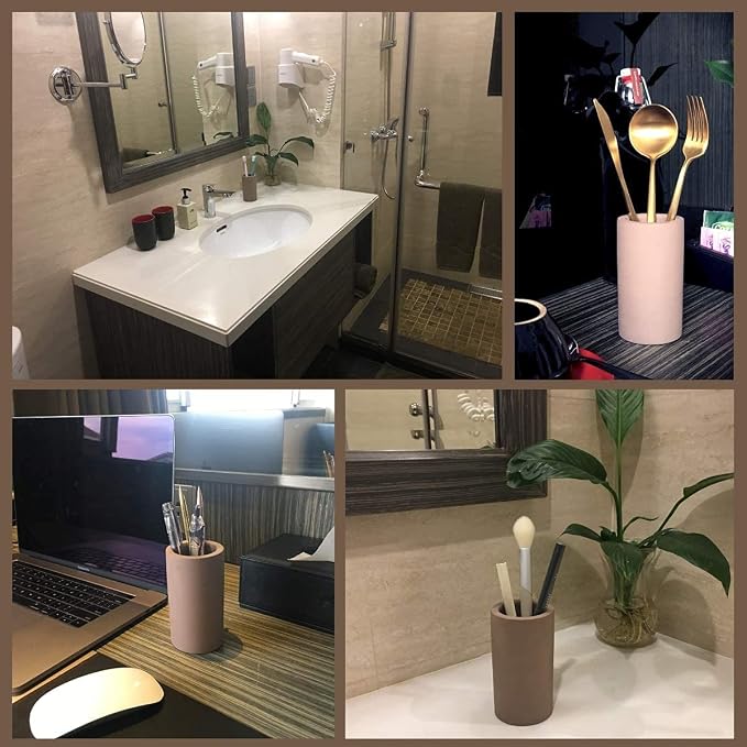 Handmade Diatomite Drying Stone Toothbrush Holder Stand | Modern Ceramic-Look - Image 2