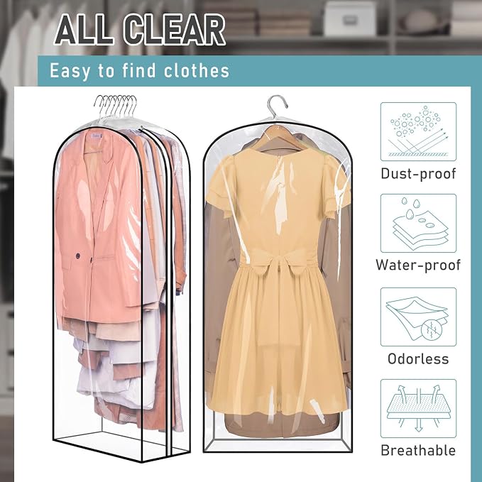 MISSLO 10" Gusseted All Clear Garment Bags - Image 5