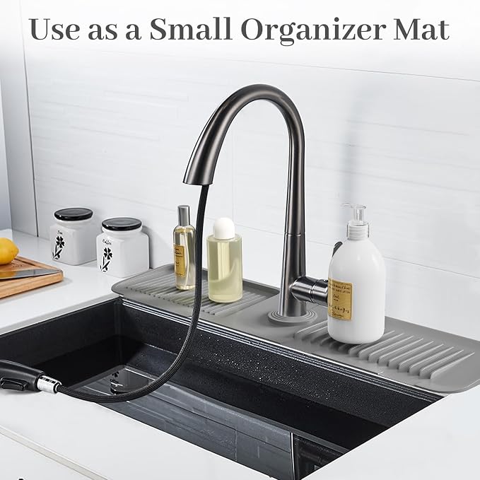 PoYang 23.6 Inch Silicone Sink Splash Guard, Kitchen Sink Mat, Keeps Faucet - Image 7