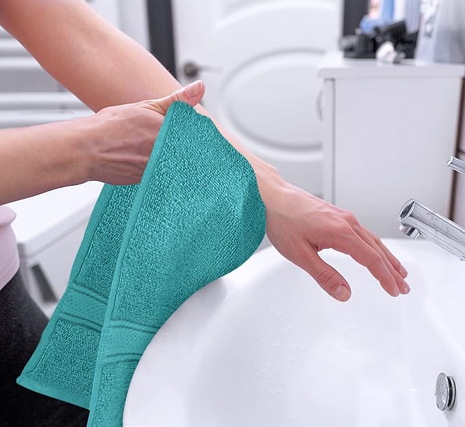 Utopia Towels 6 Pack Premium Hand Towels 16x28 in, 600 GSM Cotton Turquoise | - Image 3