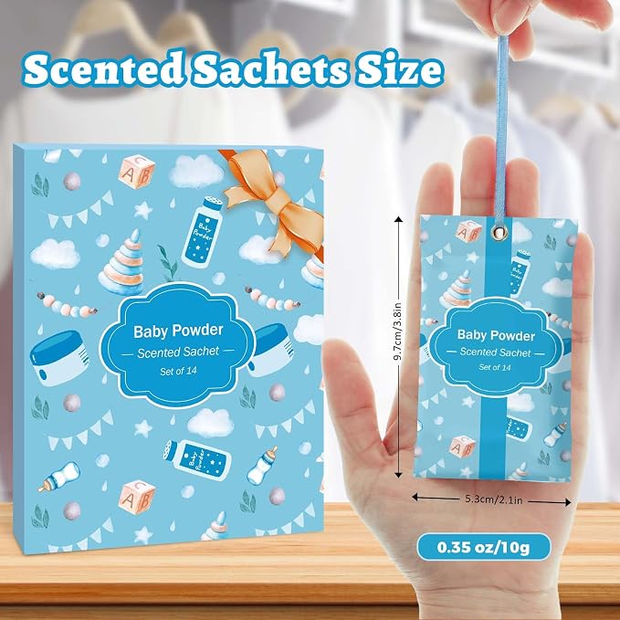 STRN Scented Sachets for Drawer and Closet, Baby Powder Scent 14 Packs - Image 4