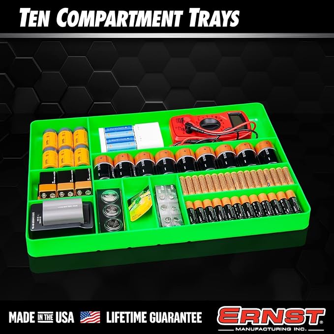 Ernst Manufacturing 10 Compartment Drawer Organizer: Heavy Duty Stackable Tray - Image 5