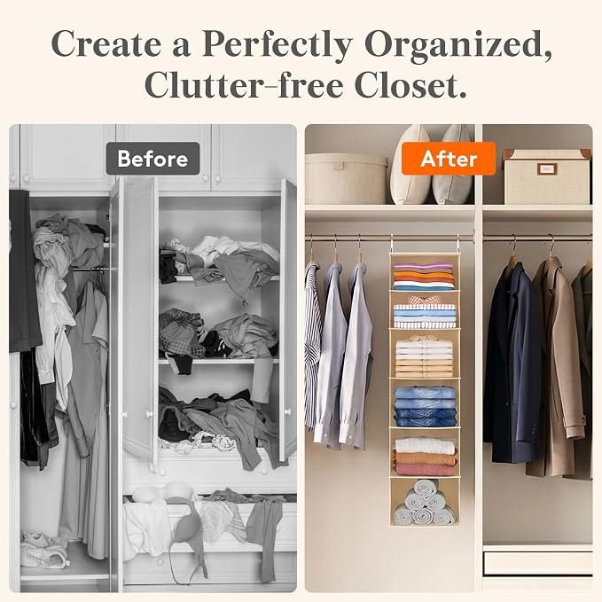 Lifewit 6 Tier Hanging Portable Closet Storage Organizer - Image 7