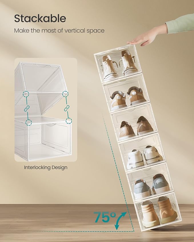 SONGMICS Shoe Boxes, Up to US Size 11 - Image 3