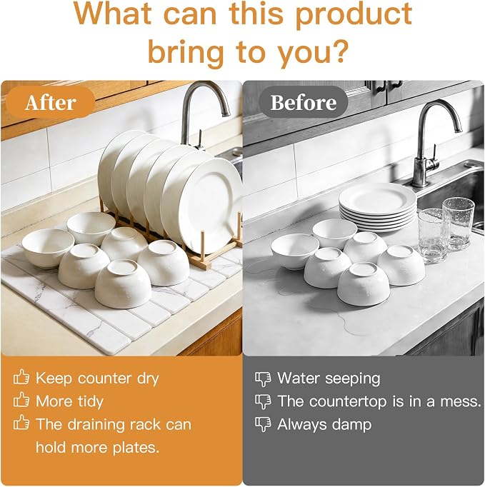 Stone Dish Drying Mat for Kitchen - Image 5