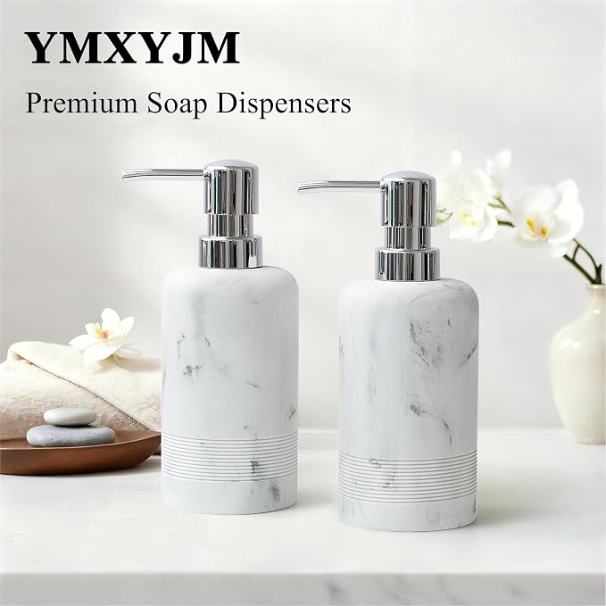Resin Soap Dispenser Sets, 10.8oz Refillable Liquid Soap Dispensers - Image 2