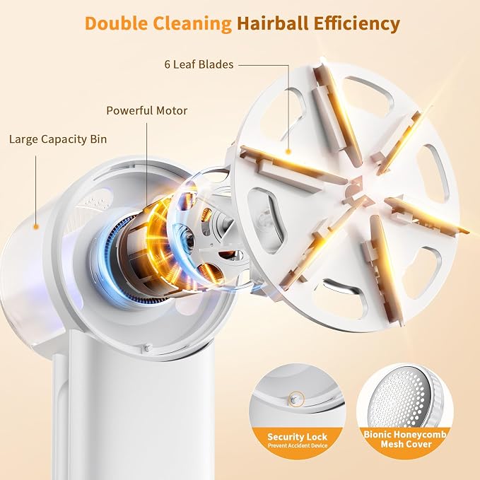 coldSky Large Fabric Shaver, 2-in-1 Electric Fabric Shaver & Lint Remover | - Image 4