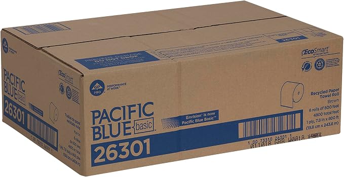 Pacific Blue Basic by Georgia-Pacific PRO Recycled Hardwound Paper Towel Rolls - Image 10