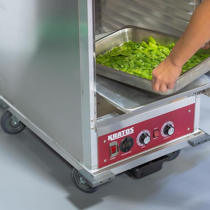 Kratos Full Size Commercial Insulated Holding and Proofing Cabinet | Holds 36 Full Size Sheet Pans | Mobile | Clear Door |120V, 1440W (28W-153)
