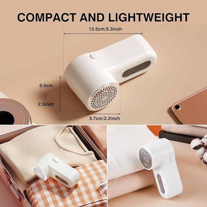 Fabric Shaver, Lint Remover Rechargeable, Electric Portable Sweater Defuzzer - Image 4
