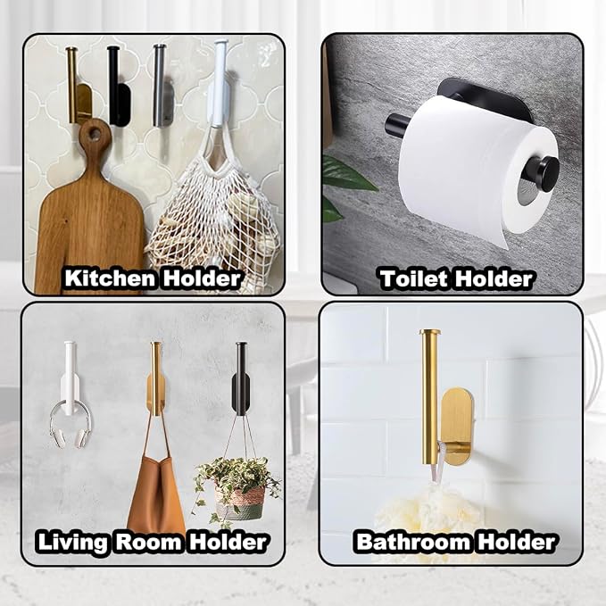 2 Pack Adhesive Curtain Holdbacks, No Drill Metal Curtain Tie Backs Holders - Image 6