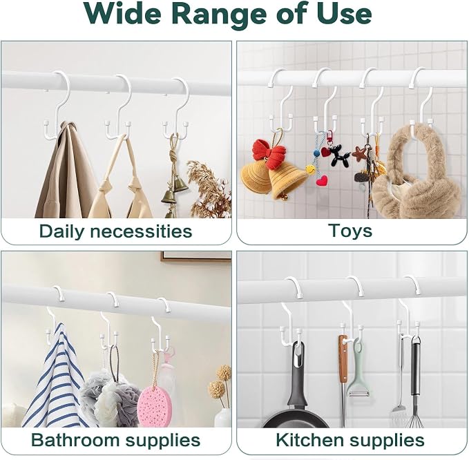 Shower Curtain Hooks, Shower Curtain Rings, Durable Shower Curtain Hangers Rust - Image 7
