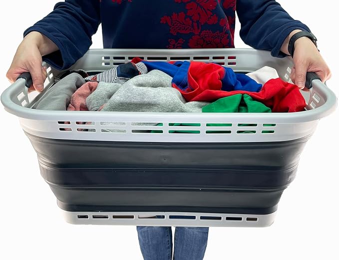 SAMMART 42L Collapsible Plastic Laundry Basket - Image 6