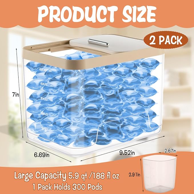 Large Laundry Pods Container - Image 2