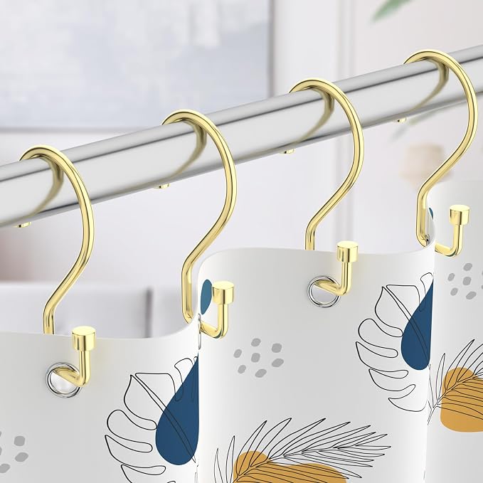 Goowin Shower Curtain Hooks, Rustproof Gold Shower Curtain Hooks, Kitchen - Image 6