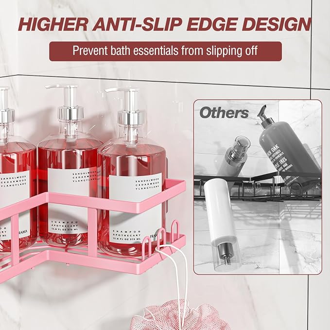 Youvip 4-Pack Adhesive Corner Shower Caddy - Image 3