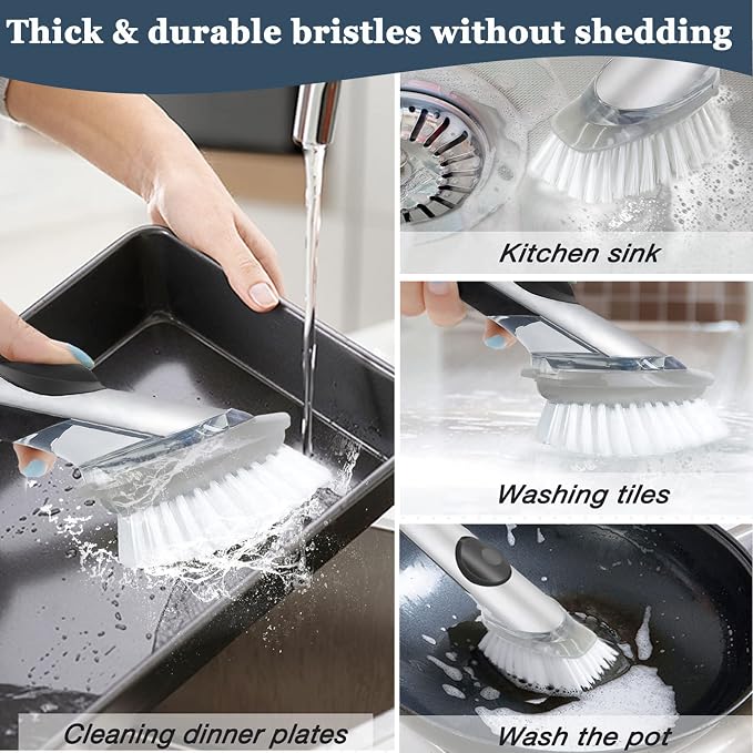 Brush Refills for OXO Dish Brush | 6 Pack Dish Brush Cleaning Soap Dispensing - Image 6