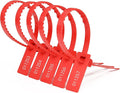 Heavy Duty Plastic Security Seals Self Locking Tamper Evident Shipping Seals Numbered Security Tags Pull Tight Securing Straps Truck Trailer Seals Length 337 mm 13.2" (Red 1000 PCS)