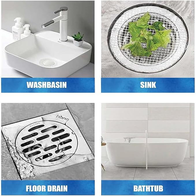 35 Pack Hair Catcher Shower Drain Disposable Mesh Stickers - Image 4