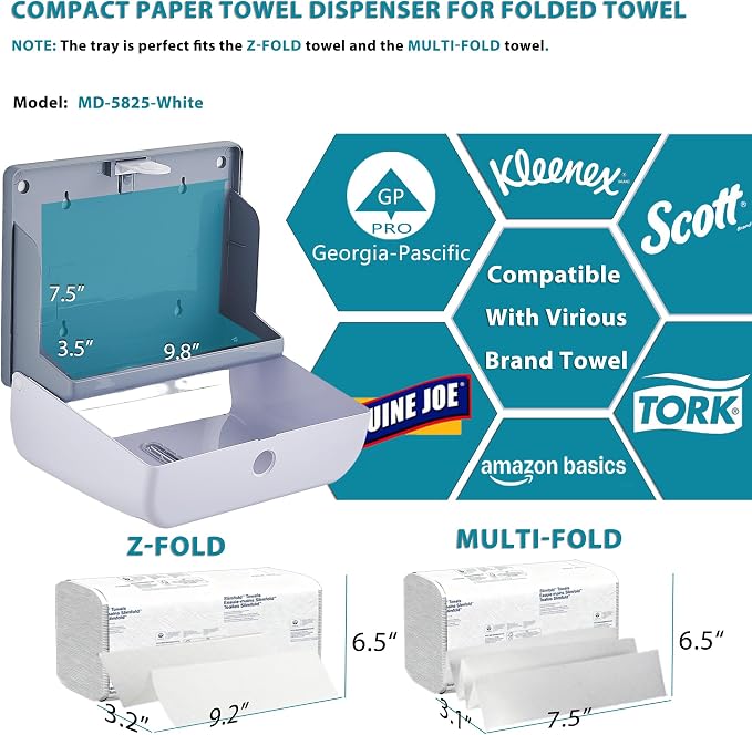 modunful Wall-Mounted Paper Towel Dispenser: Built-in Sample Towel – ABS Wall - Image 6