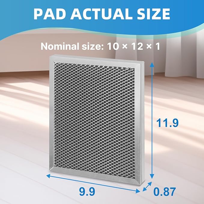 1830 5443 Washable MERV 8 Dehumidifier Replacement Filter Compatible with Whole-House Dehumidifiers 1850 1852 and Ventilation Models 8192 1819 Size 10 x 12 x 1 inch 2 Packs