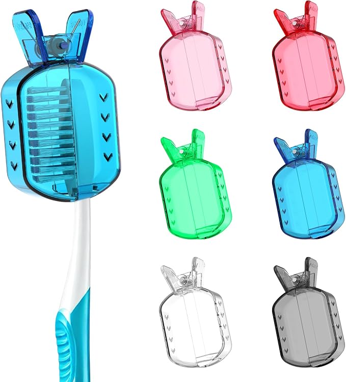 Toothbrush Covers Caps, Clip-On Toothbrush Protector by Frekare