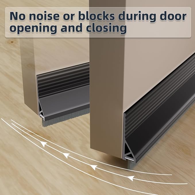 39" Silicone Door Brush Sweep for Door Weather Stripping Bottom, Suitable Gaps - Image 6