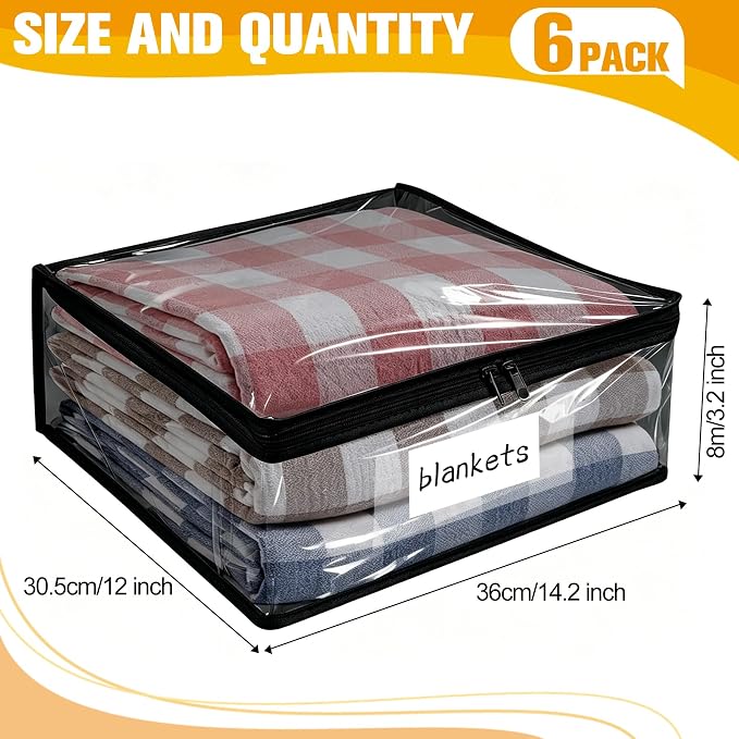 Plastic Storage Bags with Easy-Glide Zipper, Durable Clear Vinyl Zippered - Image 2